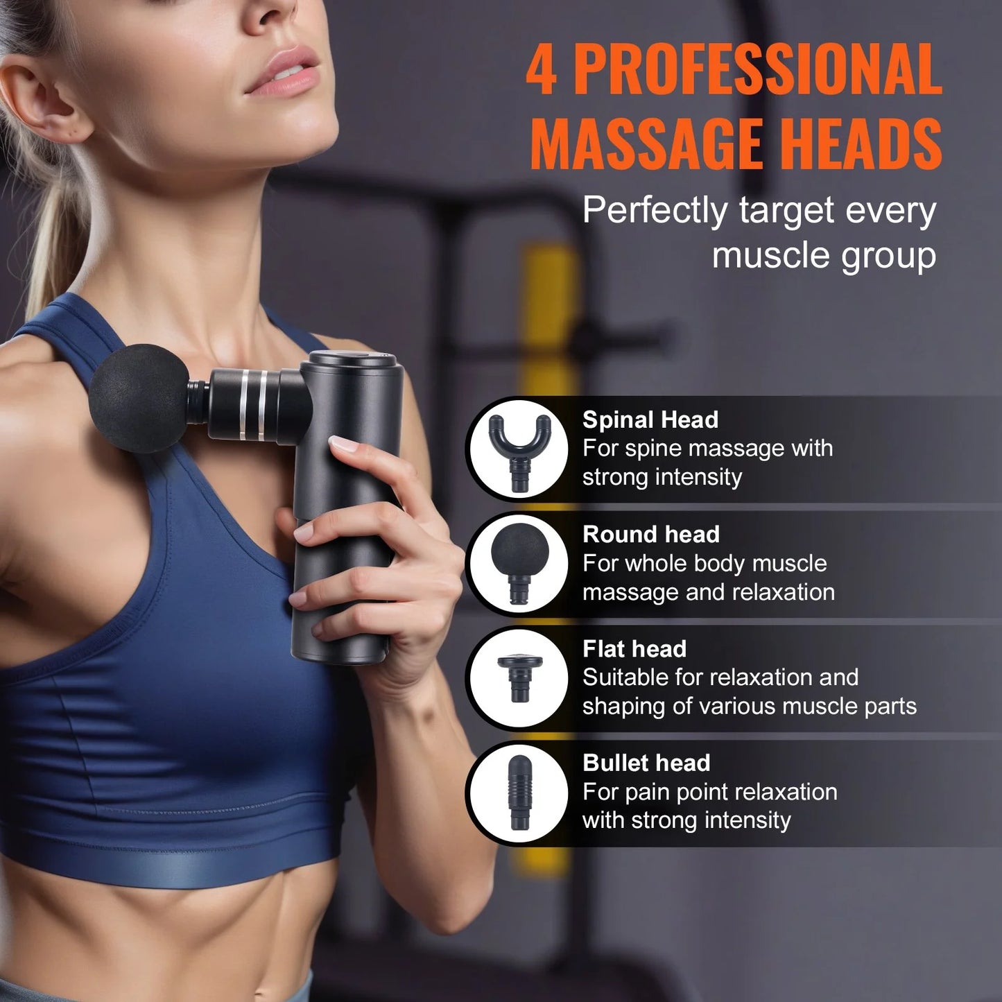 Deep Tissue Massage Gun With Attachments