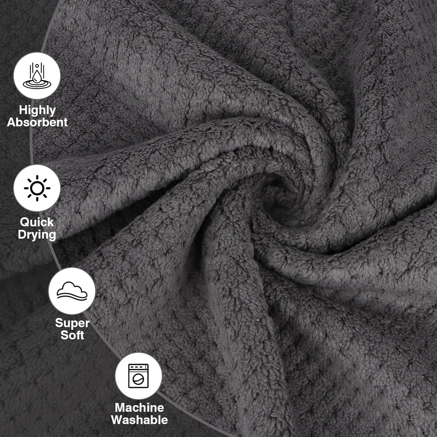 Premium Microfiber Gym Towels - 6 Pack