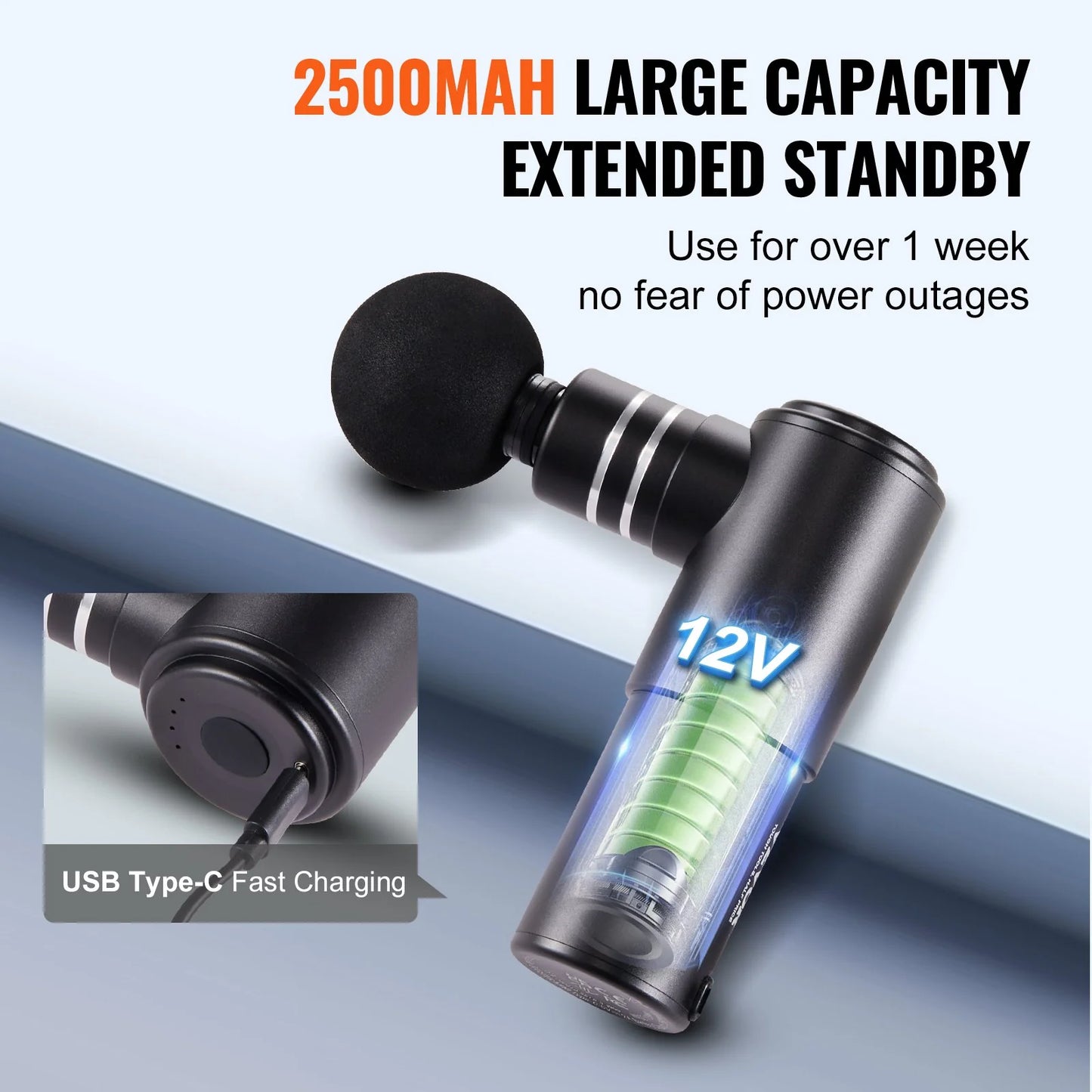 Deep Tissue Massage Gun With Attachments