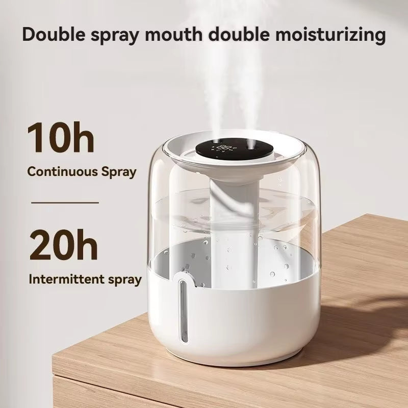 6.8L Large Capacity Air Humidifier, USB Aromatherapy Essential Oil Diffuser, Dual Nozzle, Home, Bedroom, Office