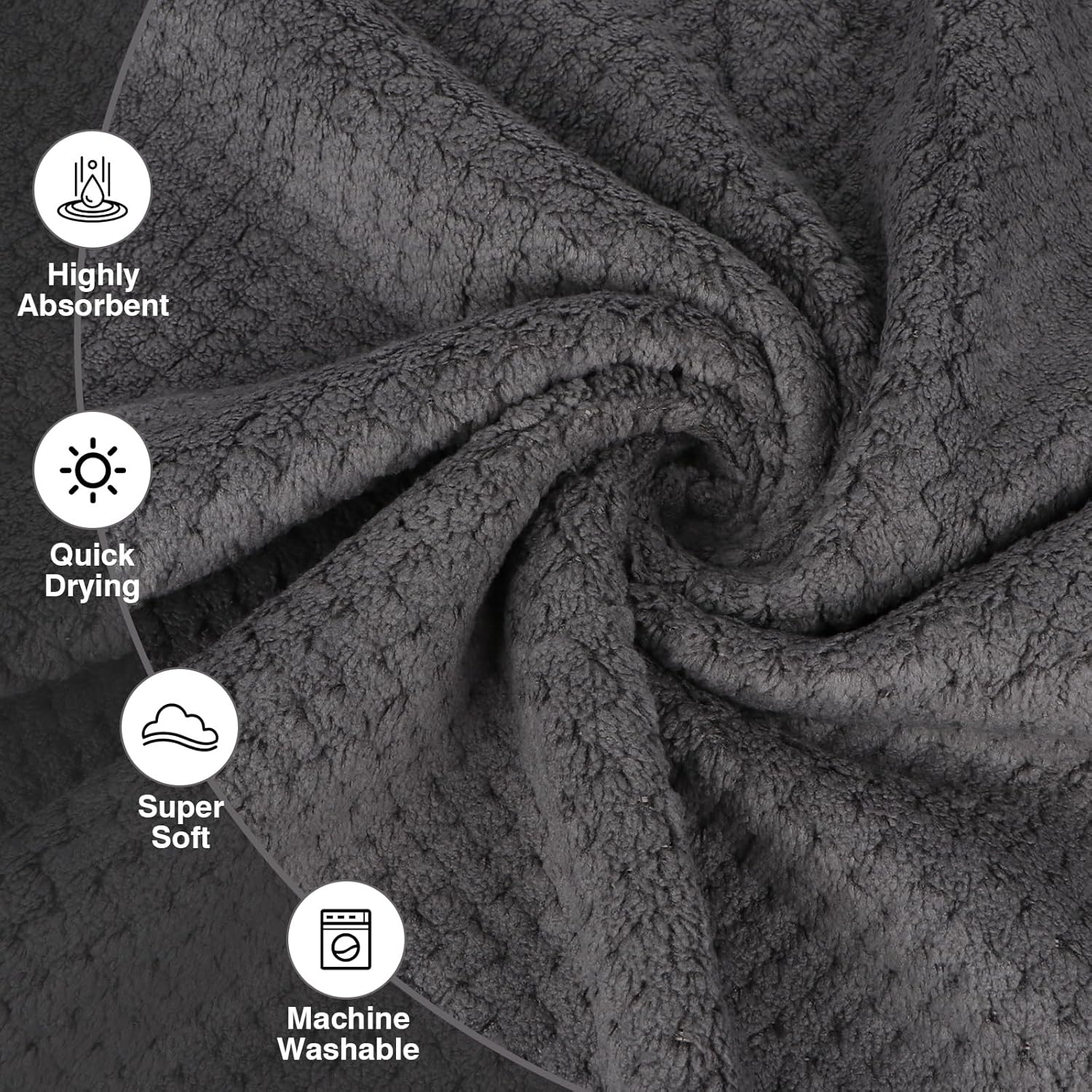 Premium Microfiber Gym Towels - 6 Pack 